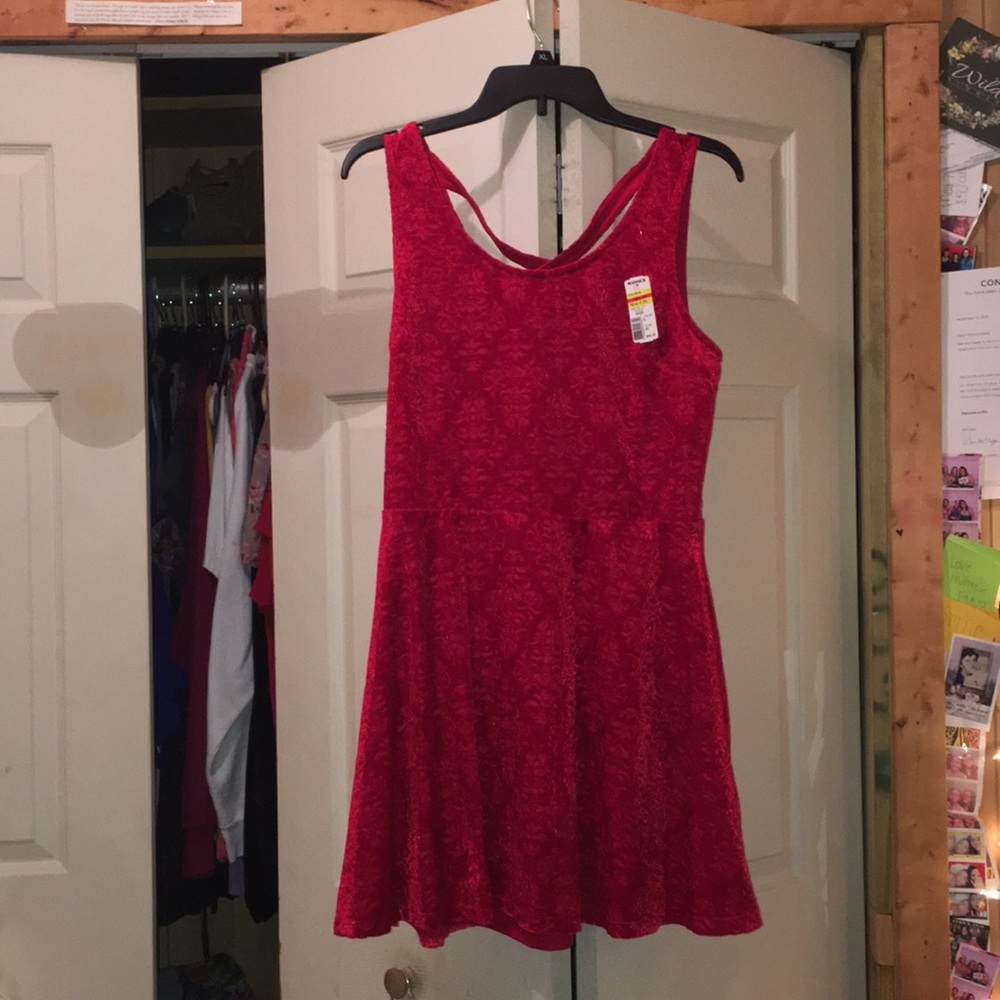 Red short dress